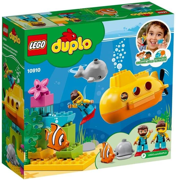 LEGO 10910 DUPLO Town U-Boot-Abenteuer, Badespielzeug das Luftblasen Macht, Bauset für Kinder im Alt