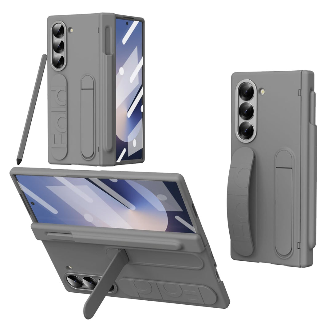 NINKI für Samsung Galaxy Z Fold 5 Ständer Hülle mit eingebautem Displaysschutzfolie Samsung Fold 5 H