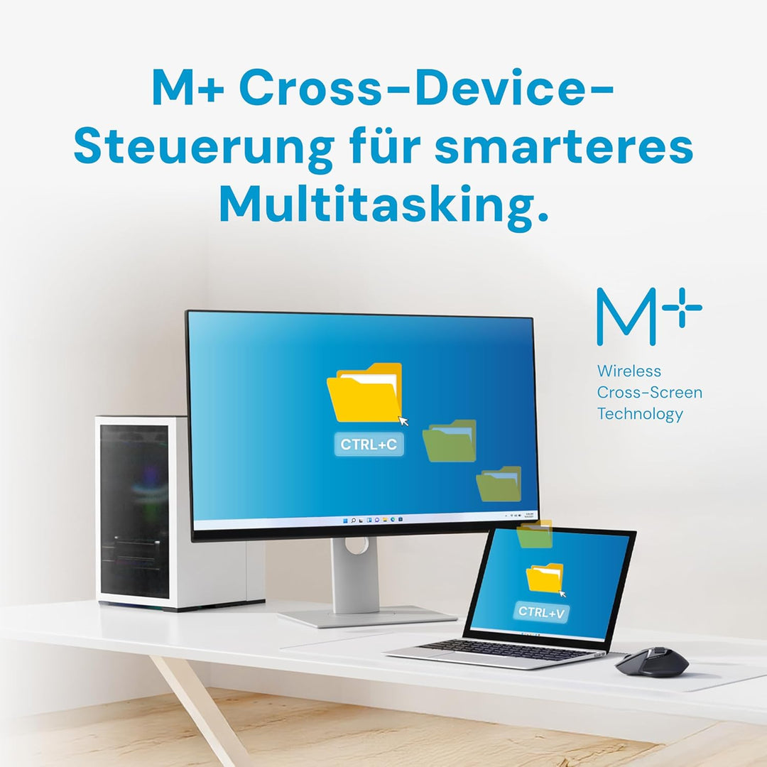 Rapoo MT760L wireless Mouse silent - USB Wireless 2.4G und Bluetooth Maus kabellos, bis 4000 DPI, le
