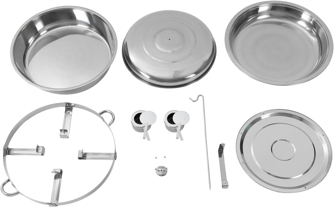 Spirituskocher 9L rund Hängedeckel Brenner für Buffet Hochzeit Catering | Warmhaltegerät, Speisewärm