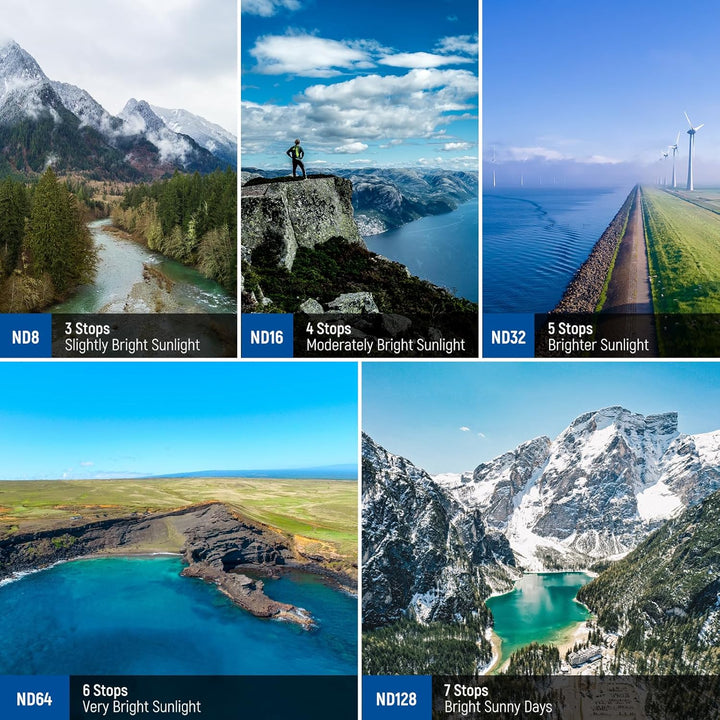 NEEWER ND&CPL-Filter-Set zum Aufstecken, kompatibel mit DJI Mini 4 Pro, 6 Stück CPL-Filter und Grauf