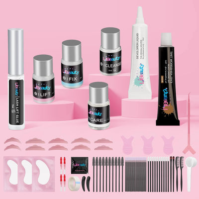 Libeauty 2 in 1 Wimpernlifting-Set und Wimpernfärben - Braun für lockige Wimpern und dunklere Wimper