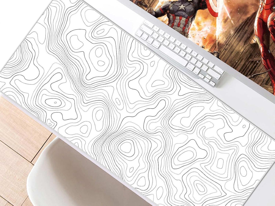 JIALONG Gaming Mauspad Schreibtischunterlage - Vernähte Kanten - rutschfest - Mousepad mit Einer spe