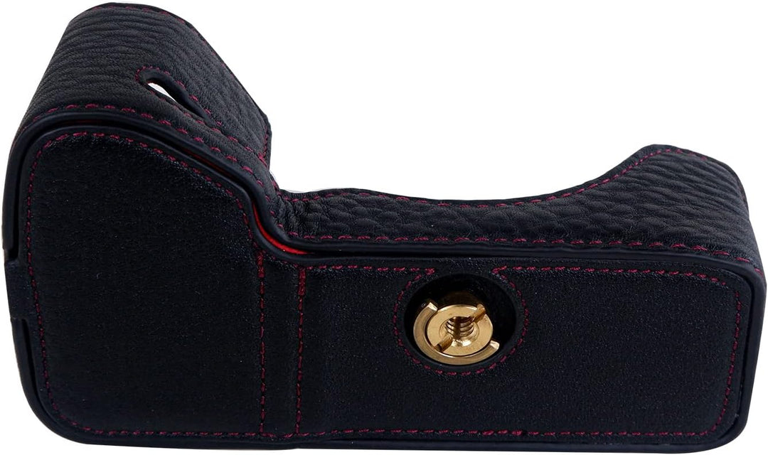 Rieibi Alpha 7 IV Kameratasche, Echtes Echtleder Tasche für Sony a7 IV a7S III A1 Digitalkamera, Sch