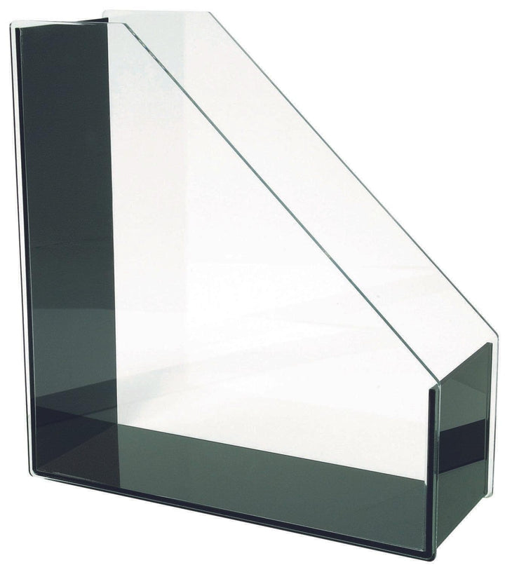 Wedo 601301 Acryl Stehsammler (A4 Acryl Exklusiv) glasklar/schwarz Glasklar/Schwarz Stehsammler A4,