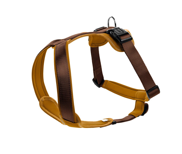 HUNTER NEOPREN Hundegeschirr, Nylon, gepolstert mit Neopren, M/1 53 - 65 cm, braun/caramel braun/car