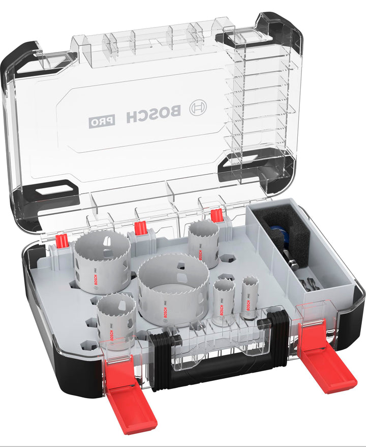 Bosch 9x PRO Multi Material Power Change Plus Lochsäge-Set – Transparentes Etui (für Weichholz, Troc