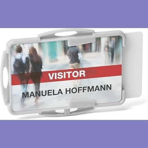 Durable 898910 Ausweishalter ECO für 2 Karten, Blauer Engel zertifiziert, Packung à 10 Stück, grau,