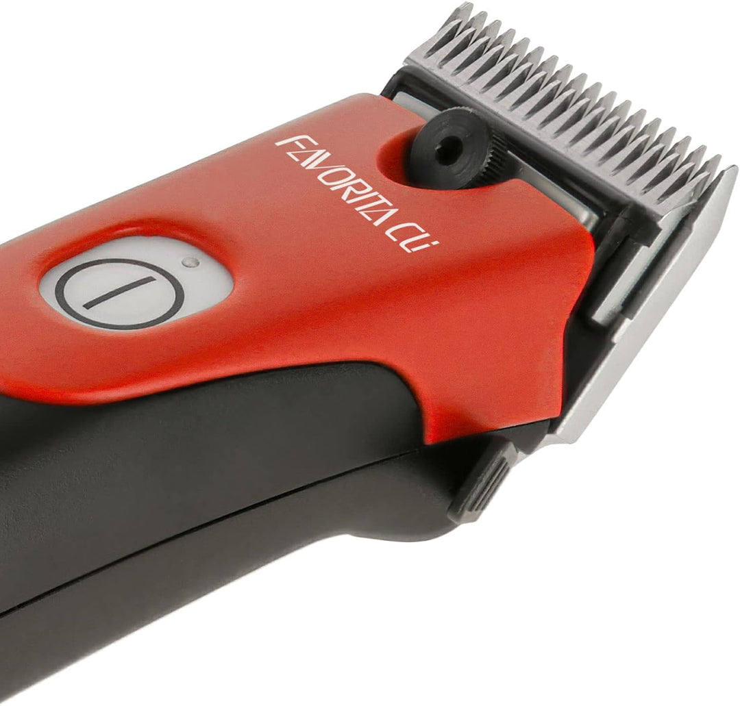 Agrarzone Edition Aesculap Favorita CLi Akku Schermaschine rot mit Aufsteckkamm Set | Ergonomische P