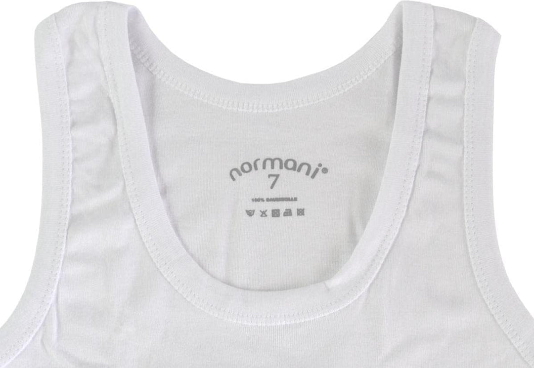 10 x Tank Top Weiss - Herren Unterhemd Feinripp (glatt) - Sportjacke - 100% gekämmte Baumwolle einla