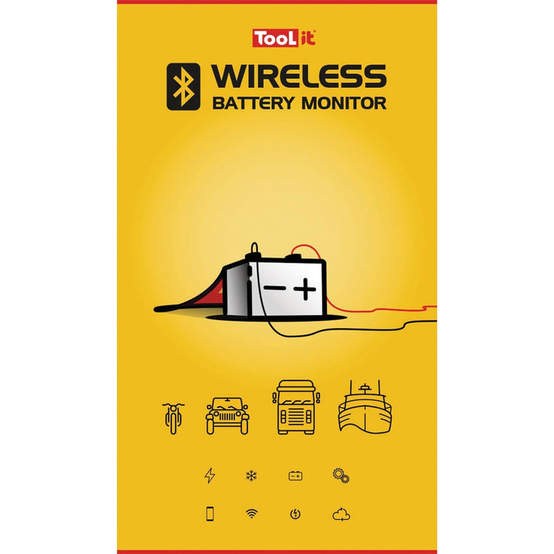 Tool It 024212 Verbindungstester für alle Batterien, Bluetooth, 60 mm x 44 mm x 14 mm