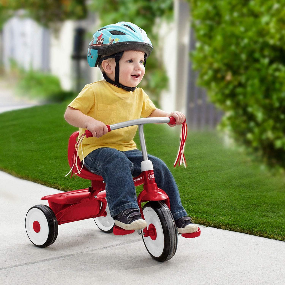 Radio Flyer Fold 2 Go Trike Toddler Ride On to, Red, For Ages 1-3 Years, Red