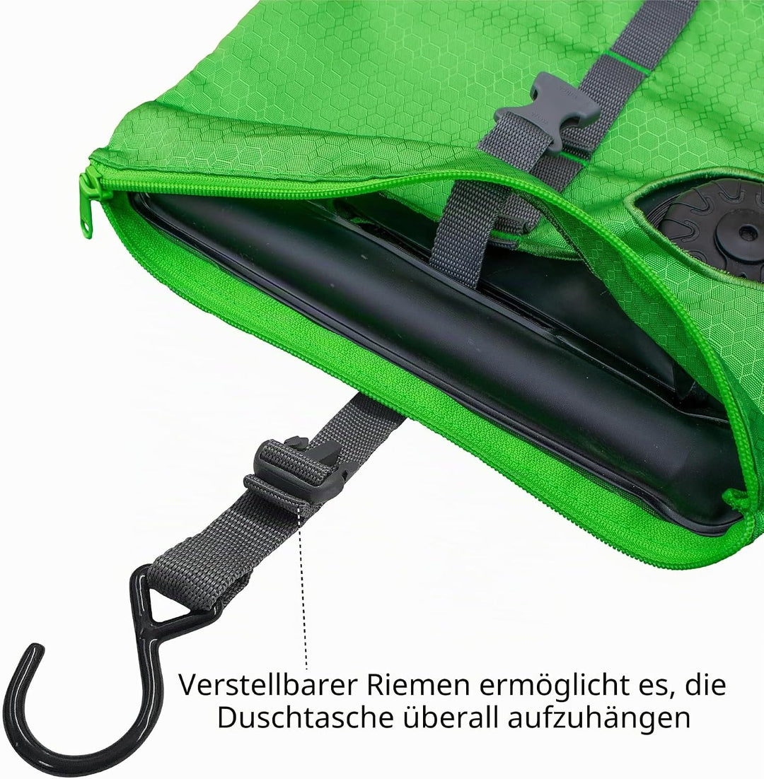 Kurgo Hunde-Dusche für unterwegs, Tragbarer Wassertank mit Duschkopf, Zum Waschen von schlammigen Pf