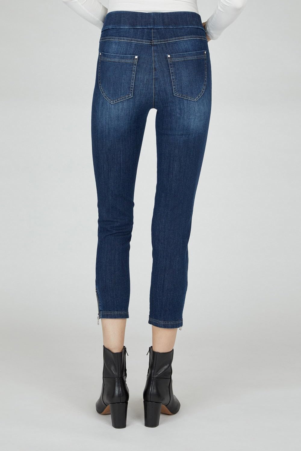 ROBELL Style NENA09 - 7/8 Damen Jeans straight - Jeanshose Damen high waist - Stretch Jeans Hose mit