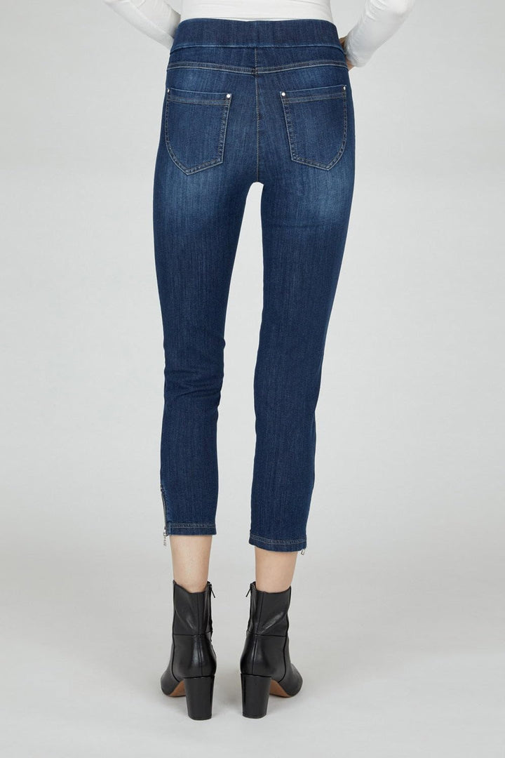 ROBELL Style NENA09 - 7/8 Damen Jeans straight - Jeanshose Damen high waist - Stretch Jeans Hose mit