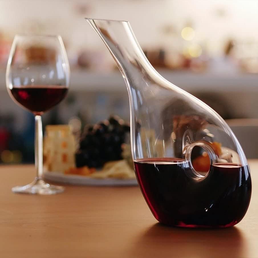 Wilmax Rotwein-Dekanter | 1000 ml | Wein-Karaffe aus Glas | Wein-dekantierer | Weinkaraffe | Dekanti