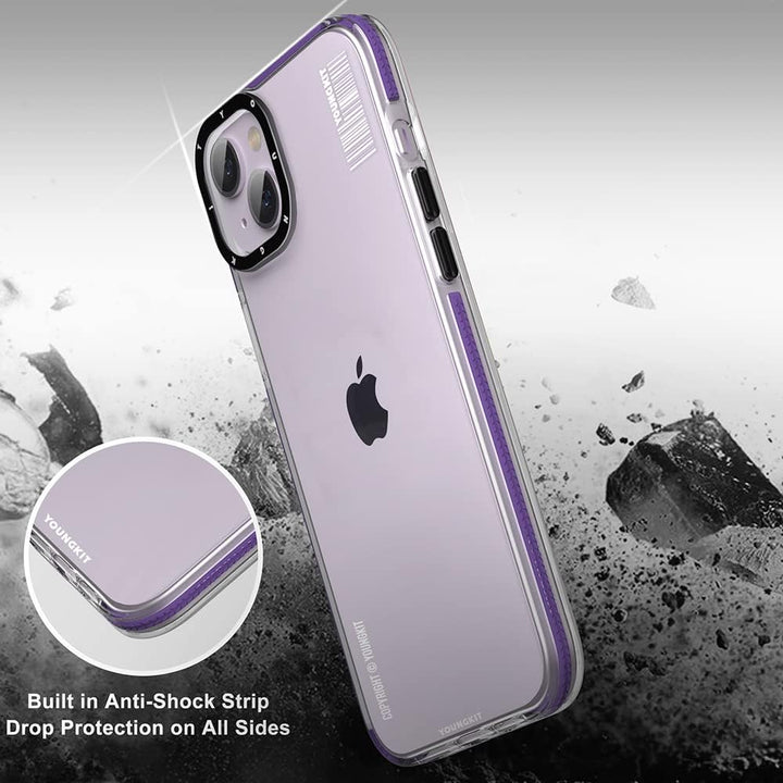 YOUNGKIT für iPhone 14 Plus Hülle, Stossfeste Kratzfeste Schutzhülle Slim Klar Case Dünne Griffige T