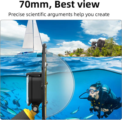 AFAITH Dome Port Kamera Zubehör für GoPro Hero 9 Hero 10 Black Hero 11 Black, Unterwasser 6" GoPro D