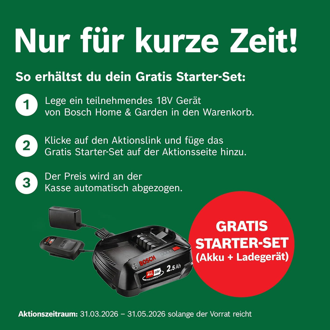 Bosch Akku Nass- und Trockensauger AdvancedVac 18V-8 (ohne Akku, 18 Volt System, mit Zubehörset, im