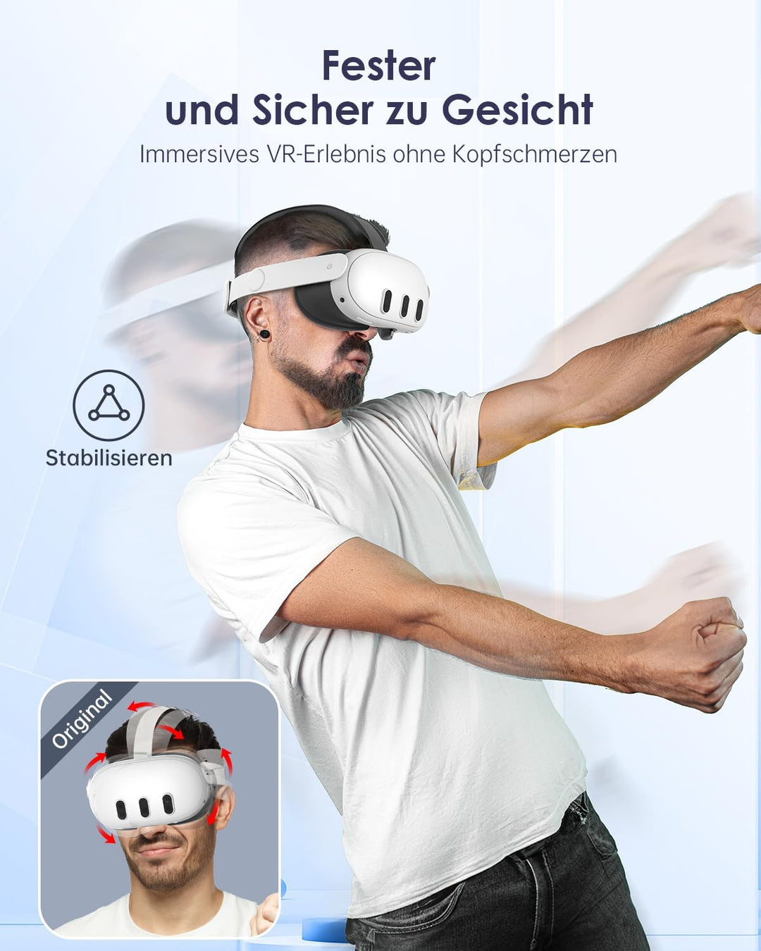 Maecker vr Elite Strap Kompatibel für Quest 3 Strap für Quest 3 Zubehör Bequemer Stabiler Strap Ersa