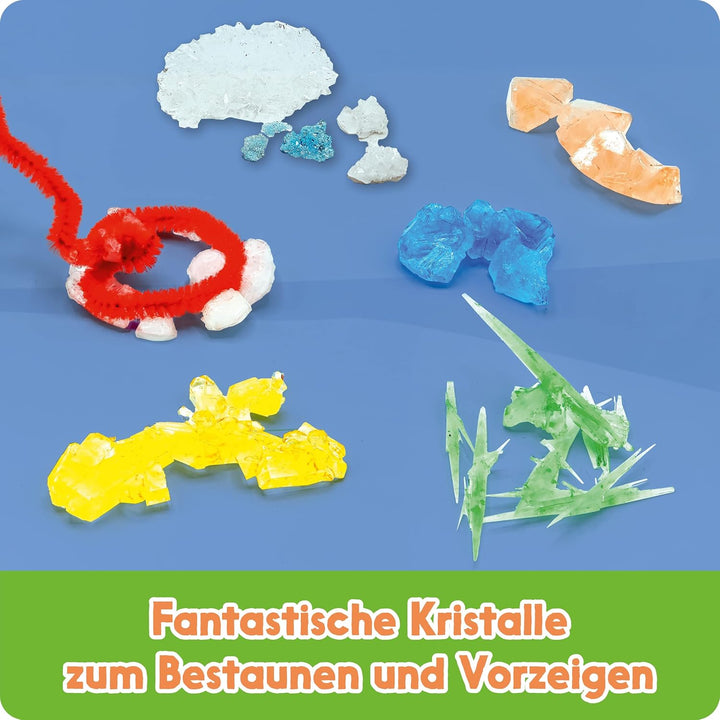 FRANZIS 67186 - GEOlino Adventskalender Kristalle züchten und erforschen, fertige Kristalle in 24 Ta