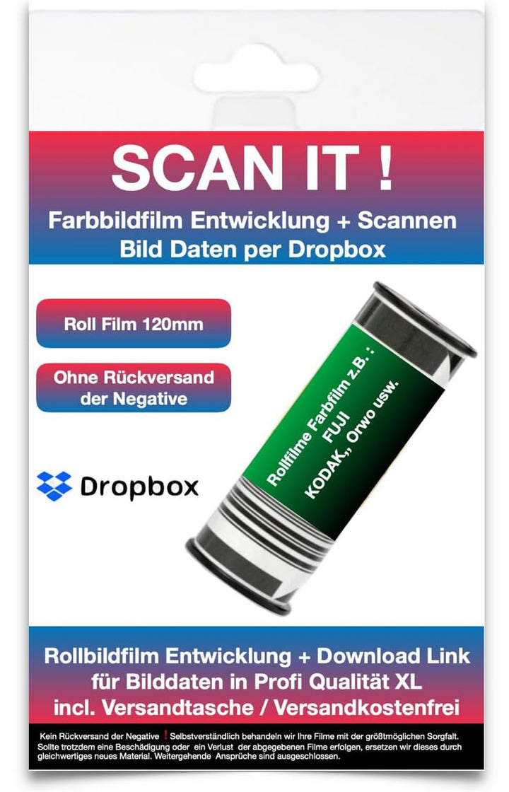 Filmentwicklung + Scann120mm Rollfim Color - Bilddaten per Dropbox XL Scann 3637x3637 px bei 6x6