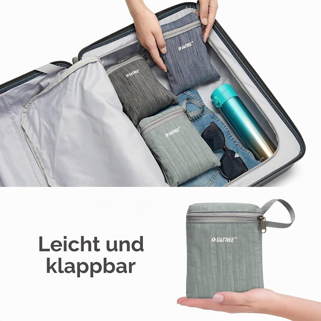 G4Free Kleiner Rucksack 10L Faltbarer Leichter Wanderrucksack Damen Herren Daypack für Outdoor Wande