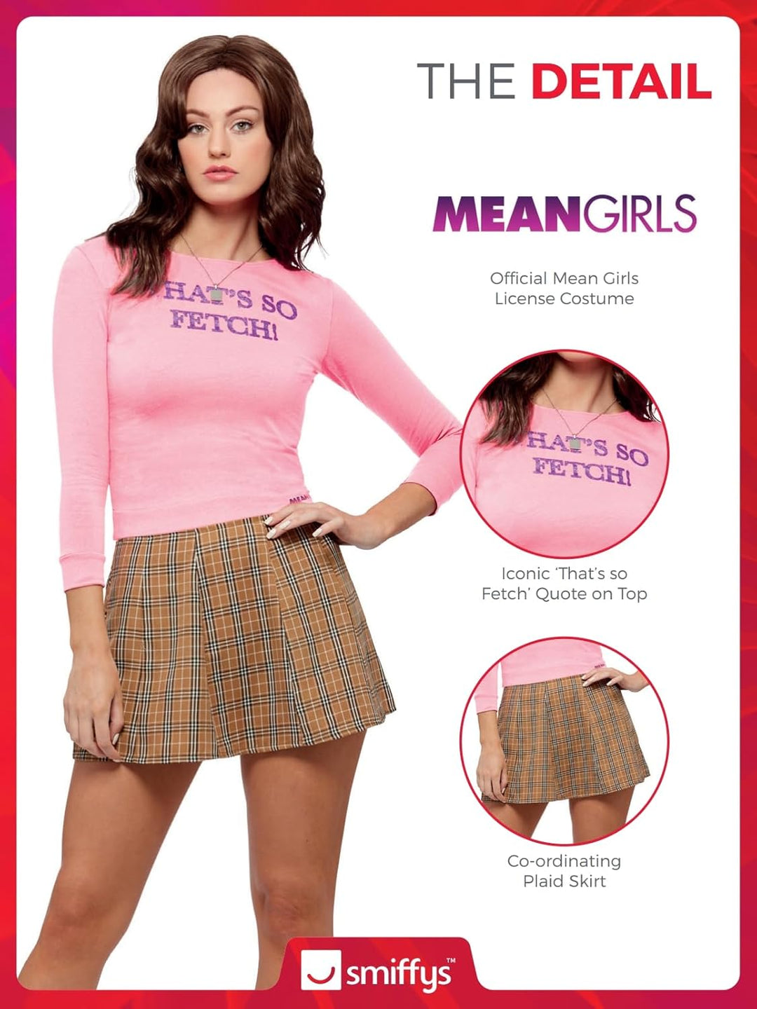 Smiffys Mean Girls Gretchen Wieners Costume Medium (UK 12-14), Medium (UK 12-14)