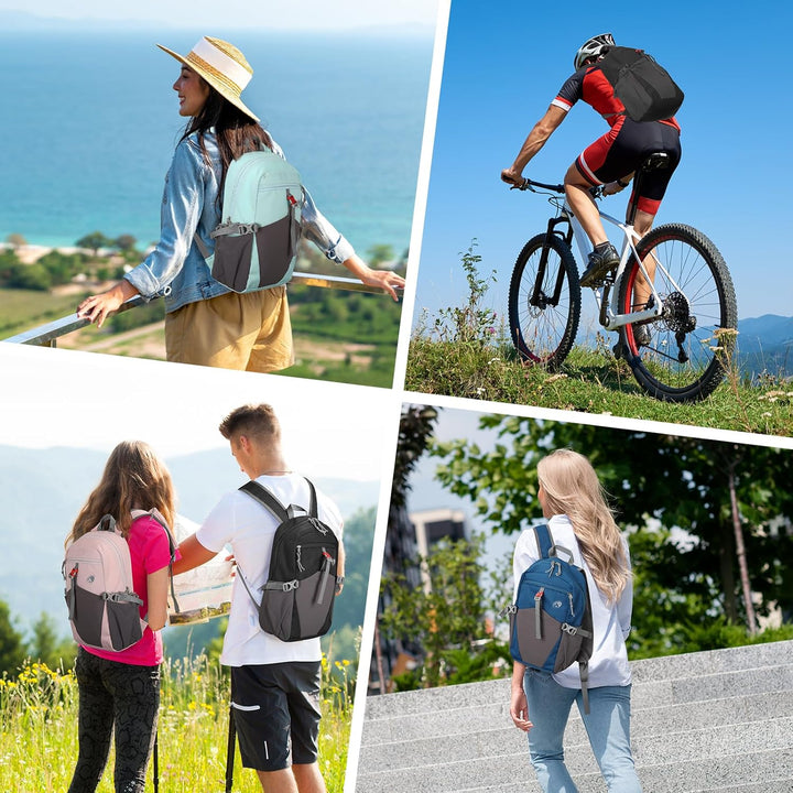 12L Wanderrucksack Klein Leichter, Kleiner Rucksack Lässig Herren Damen, Mini Daypacks für Wandern R
