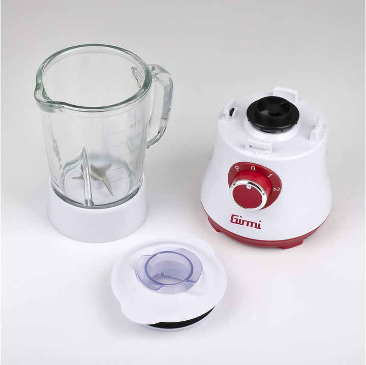 Girmi FR23 Elektrischer Standmixer, 300 W, Becher aus Glas, 2 Geschwindigkeitsstufen, 4 Klingen aus