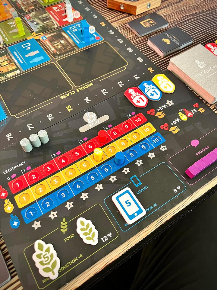 Hegemony Lead Your Class to Victory | Unique Asymmetric Card Driven Game | Political Economic Board