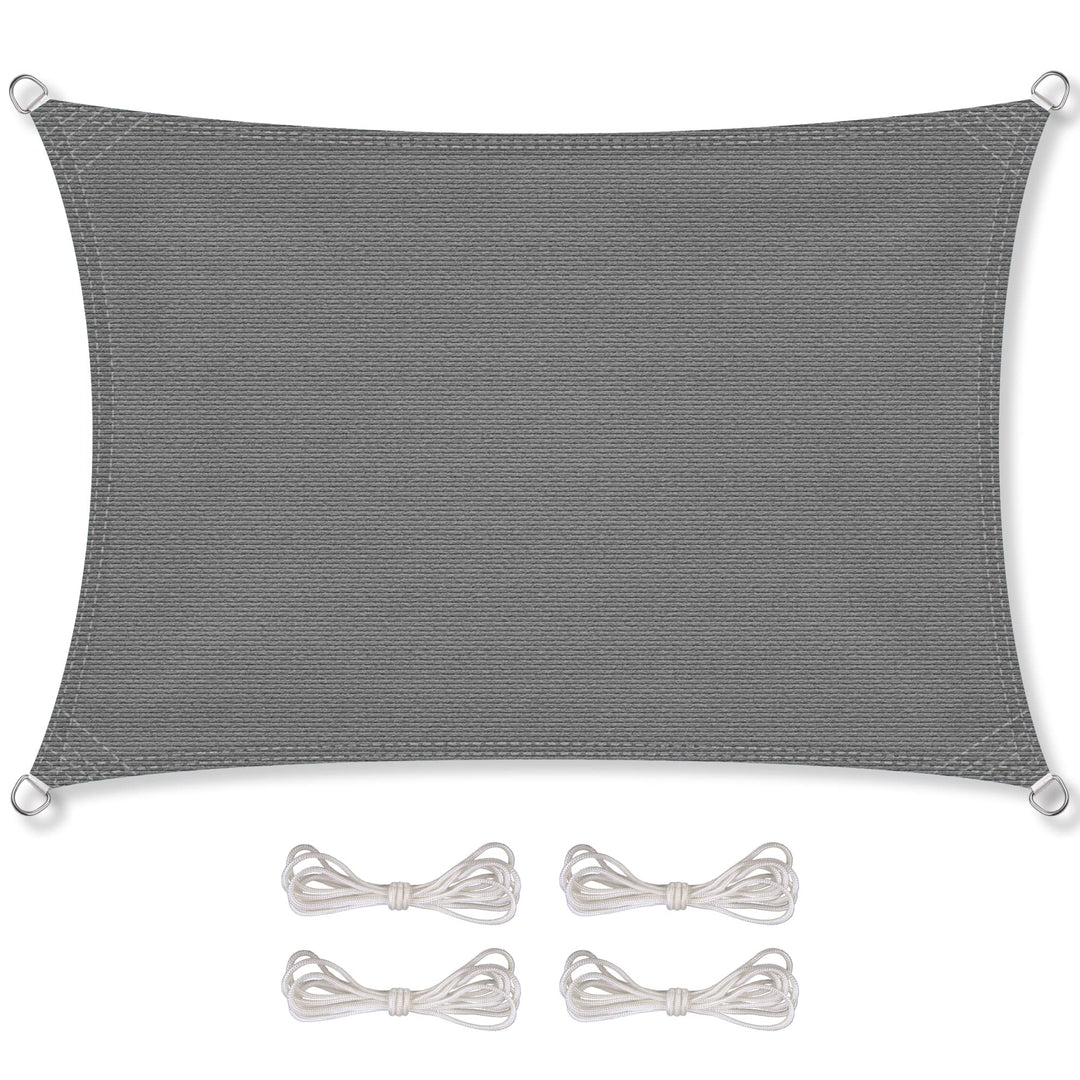 CelinaSun Sonnensegel inkl Befestigungsseile Premium HDPE wetterbeständig atmungsaktiv Rechteck 3 x