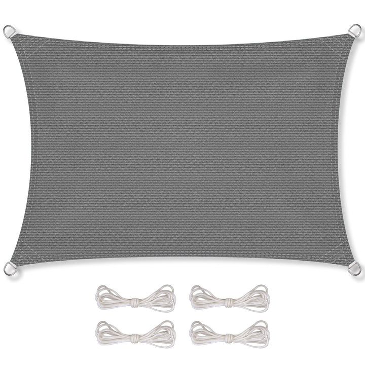 CelinaSun Sonnensegel inkl Befestigungsseile Premium HDPE wetterbeständig atmungsaktiv Rechteck 3 x