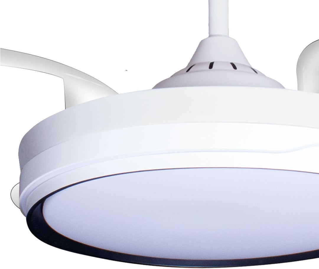Eclipse Deckenventilator mit Beleuchtung, Leise mit 6 Windstufen, App | Fernbedienung, Sommer und Wi