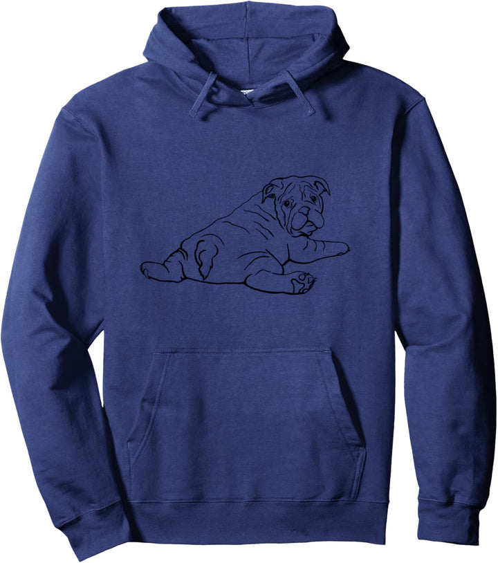 Nette Faule Hunde Faul Träge Kartoffel Slacker Line Art Pullover Hoodie
