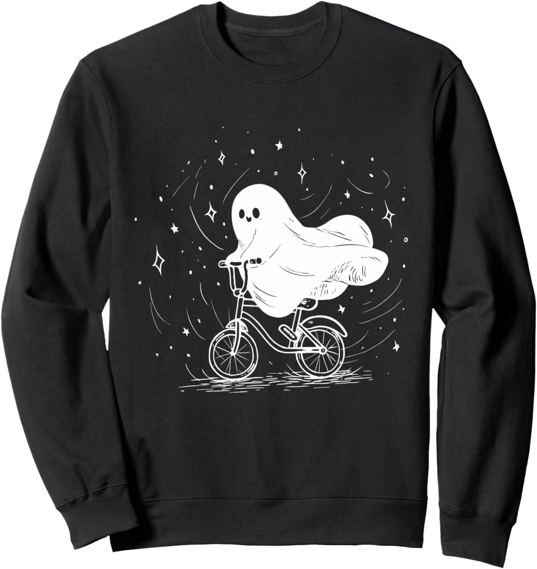 Halloween Geister Fahrrad Kostüm Lustiges Biker Fahrrad Sweatshirt