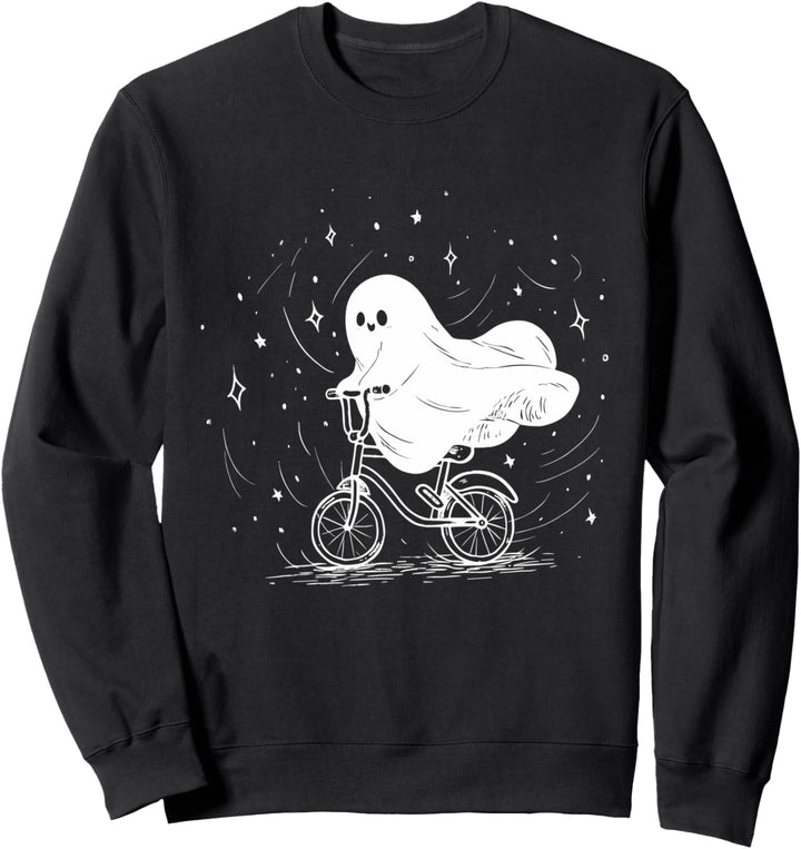 Halloween Geister Fahrrad Kostüm Lustiges Biker Fahrrad Sweatshirt