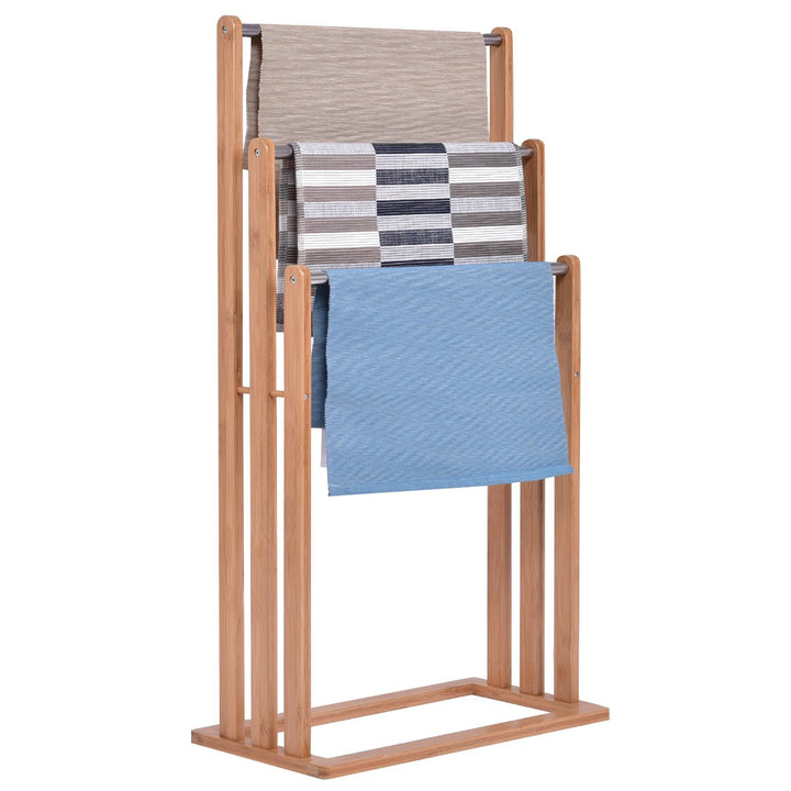 RELAX4LIFE Handtuchhalter stehend edelstahl, Handtuchständer freistehend, Badehandtuchhalter mit 3 H
