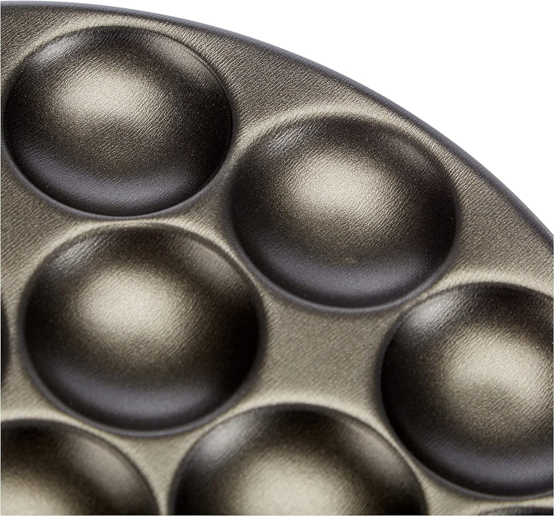 patisse,2999,Poffertjes AA8Pfanne-Set mitRezepten, Teigflasche undHolzstäbchen, Aluminium, Schwarz,