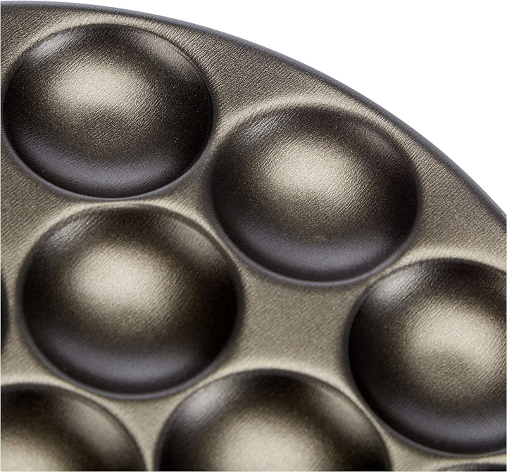 patisse,2999,Poffertjes AA8Pfanne-Set mitRezepten, Teigflasche undHolzstäbchen, Aluminium, Schwarz,