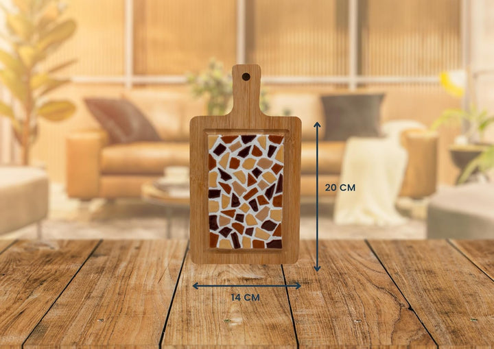 Little Creations mosaik Mini-Servierbrett Beige | DIY Bastelset Erwachsene | Gestalte deine eigene S