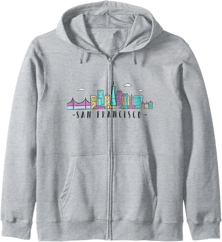 San Francisco Skyline Golden Gate Bridge USA Kalifornien Kapuzenjacke