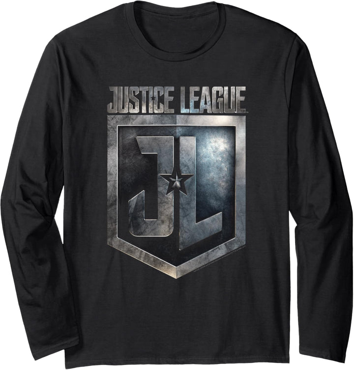 Justice League Movie Shield Logo Langarmshirt