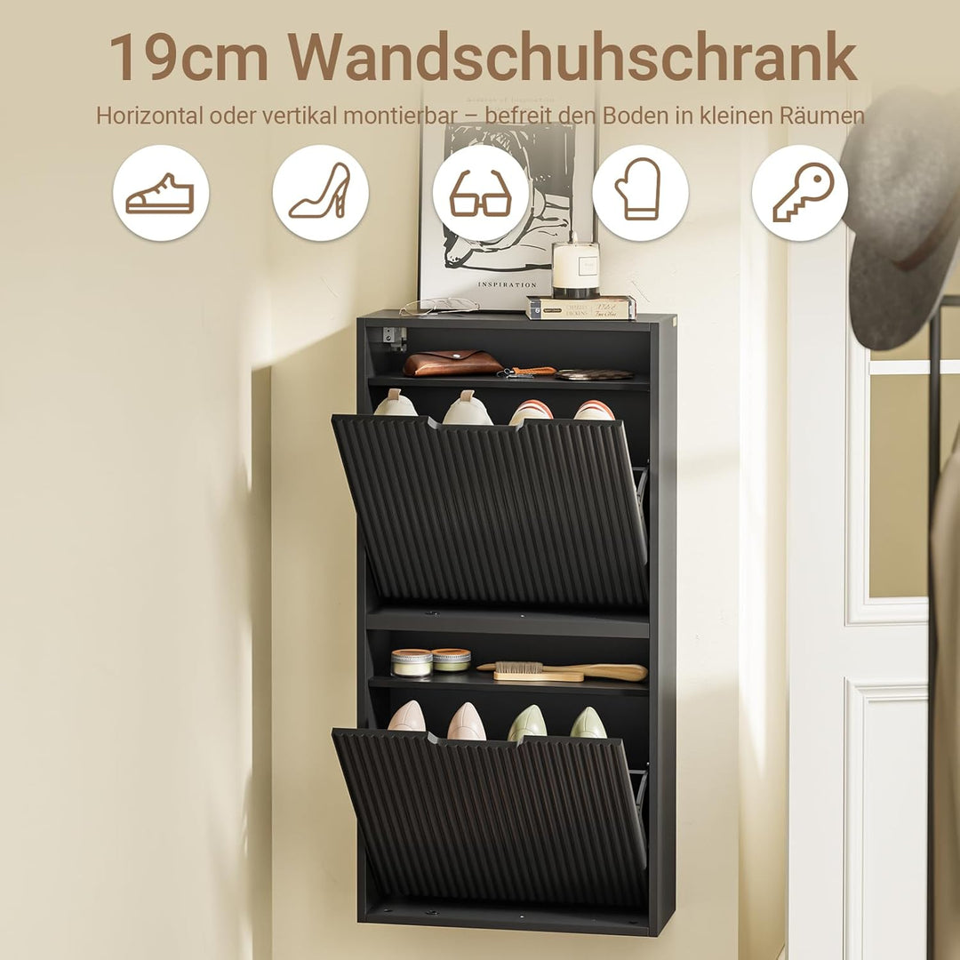 SoBuy Schuhschrank Hängend - Schuhkipper, Schuhschrank Schmal mit Horizontaler Oder Vertikaler Monta