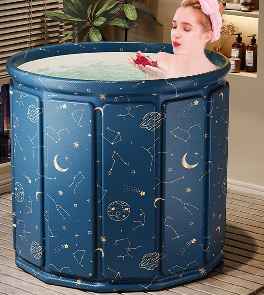 AYES Faltbare Badewanne für Erwachsene, Tragbare Eisbadewanne für Kaltwassertherapie Training, Outdo