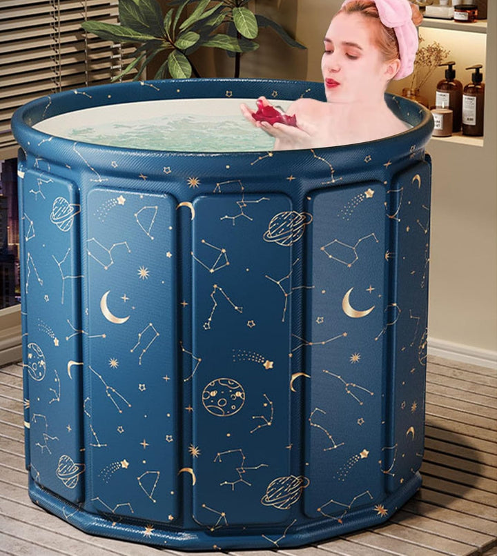 AYES Faltbare Badewanne für Erwachsene, Tragbare Eisbadewanne für Kaltwassertherapie Training, Outdo
