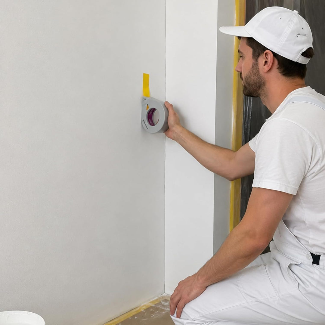 elastica Masking Tape Abroller - Abroller für Malerkrepp 38mm - Paketbandabroller für Malerarbeiten
