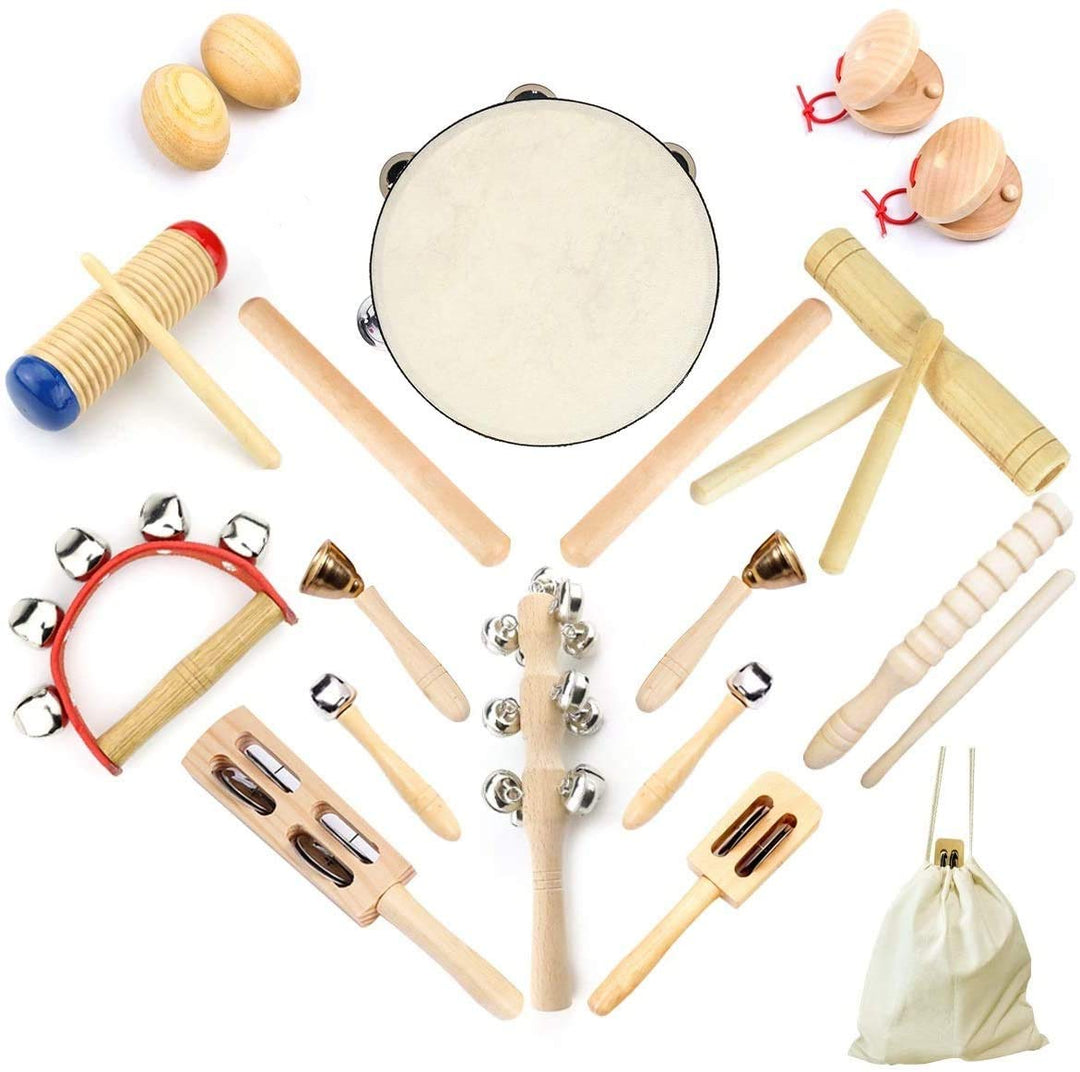 ULIFEME 23 Stück Musikinstrumente Set, Musical Instruments Holz Percussion Set für Kinder, Baby und
