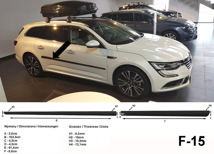 Spangenberg Seitenschutzleisten schwarz passend für Renault Talisman Grandtour Kombi ab Baujahr 03.2