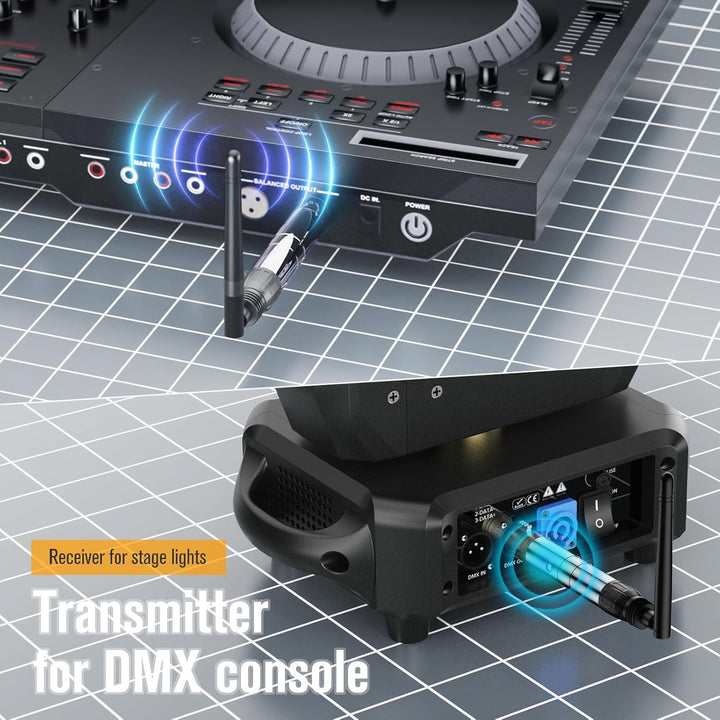 Wireless DMX Controller mit Boxen, Wireless DMX512 Transmitter/Empfänger LED Beleuchtung Licht Contr